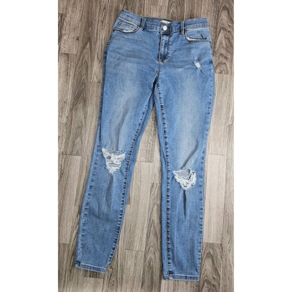 (3/$35) Pacsun Size 27 High Rise Skinny Distressed Denim Blue Jeans Jeggings - Picture 1 of 12